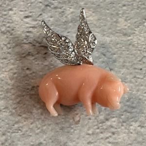Vintage | If Pigs Could Fly Brooch | Kenneth Jay Lane (KJL)
